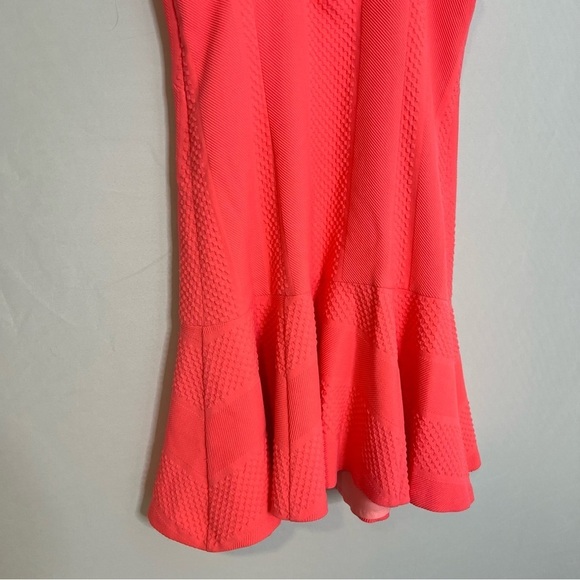Nanette Lepore Coral Criss-Cross Strap Stretchy Mini Sun Dress. Size 8. - Picture 7 of 12